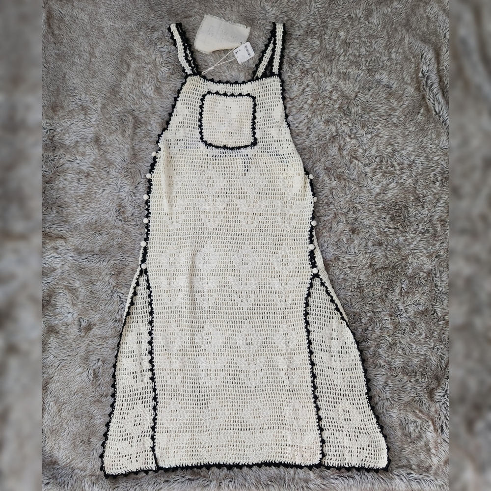 Free People Bali Heydayz Crochet Skirt‎ In Ivory White Women's Size Large - Picture 4 of 15